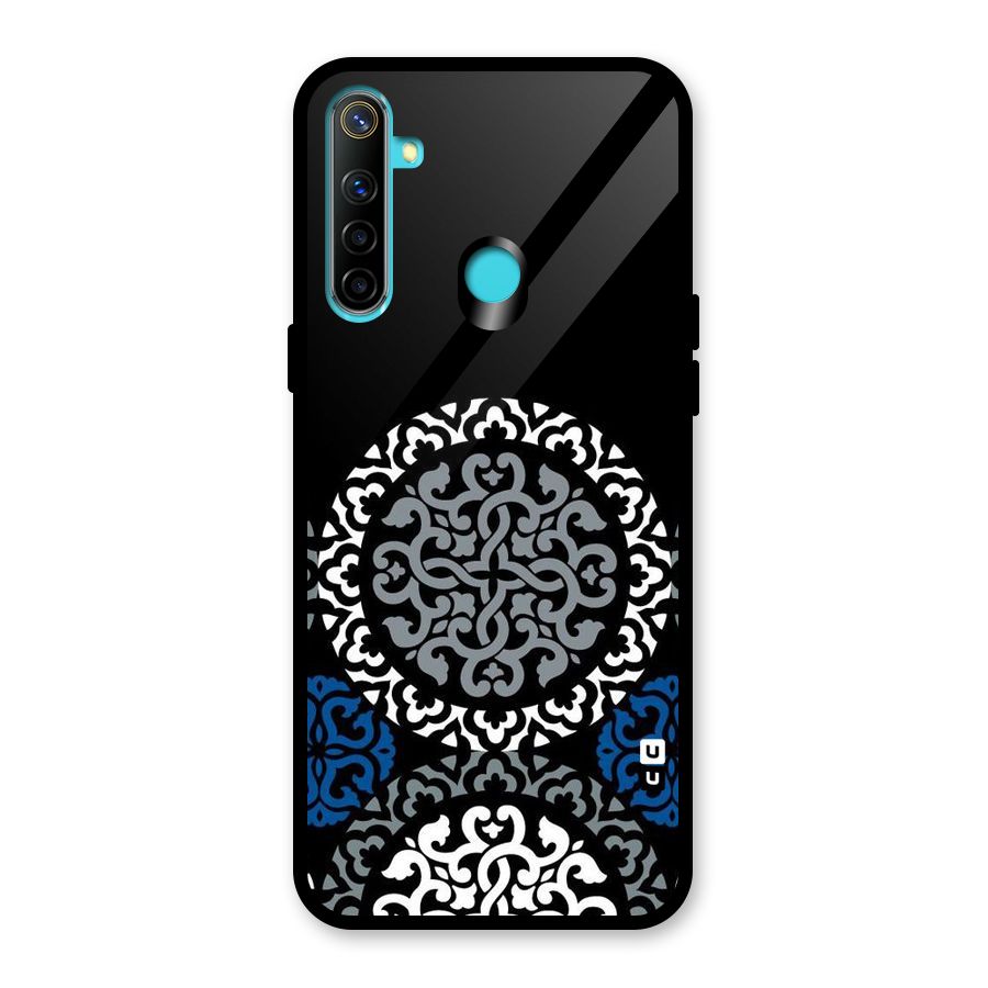Mandala Circle Pattern Glass Back Case for Realme 5i