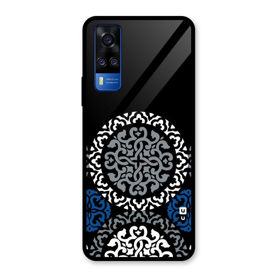 Mandala Circle Pattern Glass Back Case for Vivo Y31