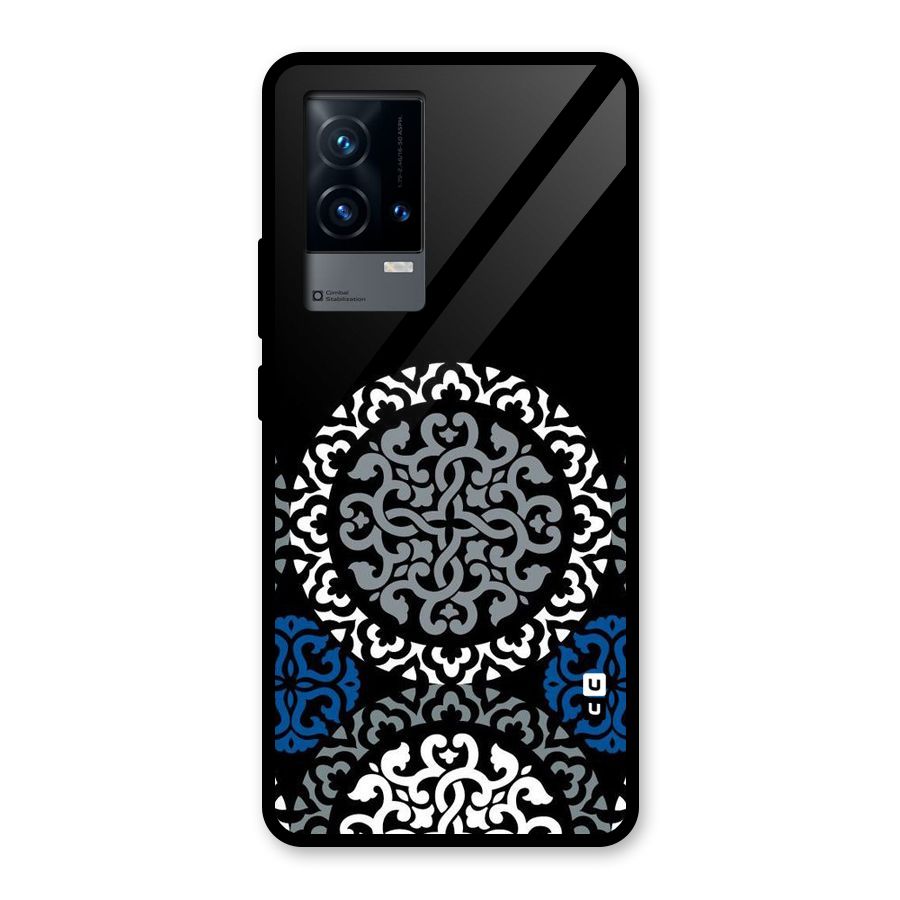 Mandala Circle Pattern Glass Back Case for iQOO 9 5G