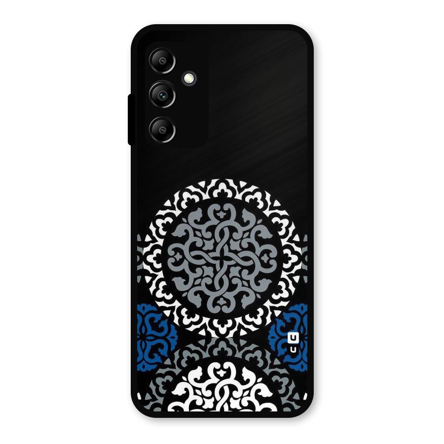 Mandala Circle Pattern Metal Back Case for Galaxy A14 5G
