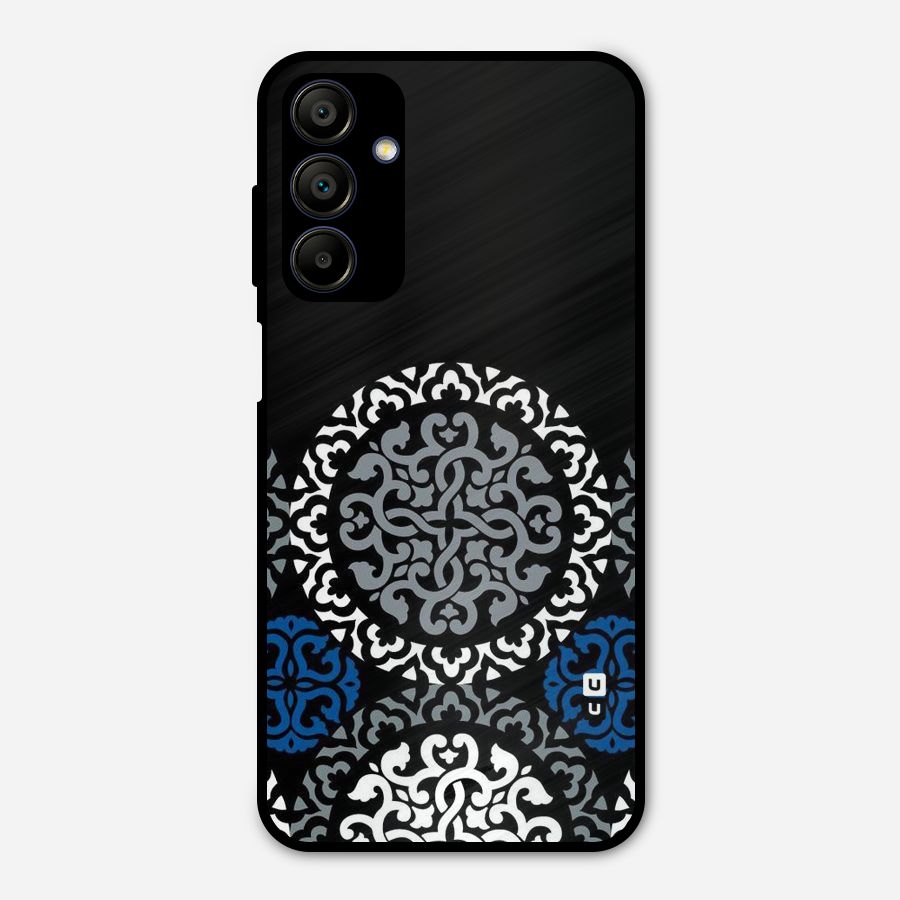 Mandala Circle Pattern Metal Back Case for Galaxy A15 5G