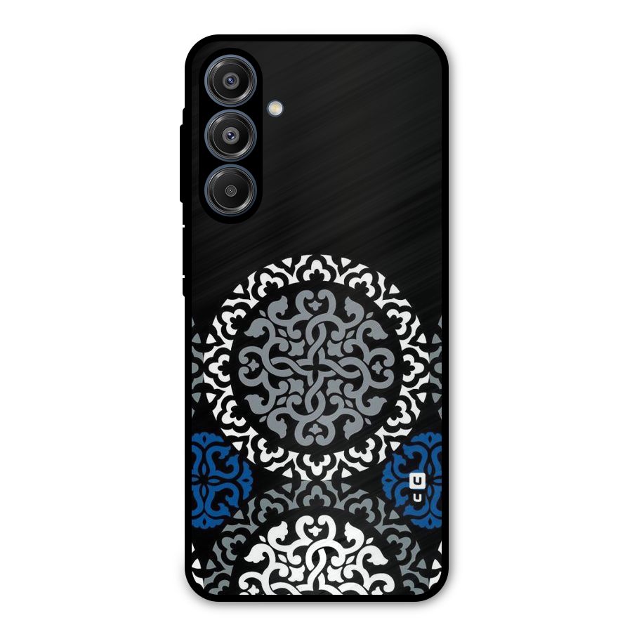 Mandala Circle Pattern Metal Back Case for Galaxy A16 5G