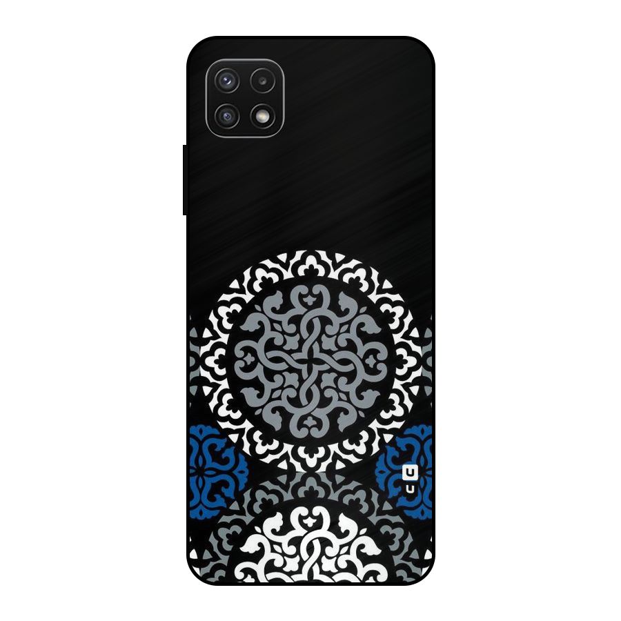 Mandala Circle Pattern Metal Back Case for Galaxy A22 5G