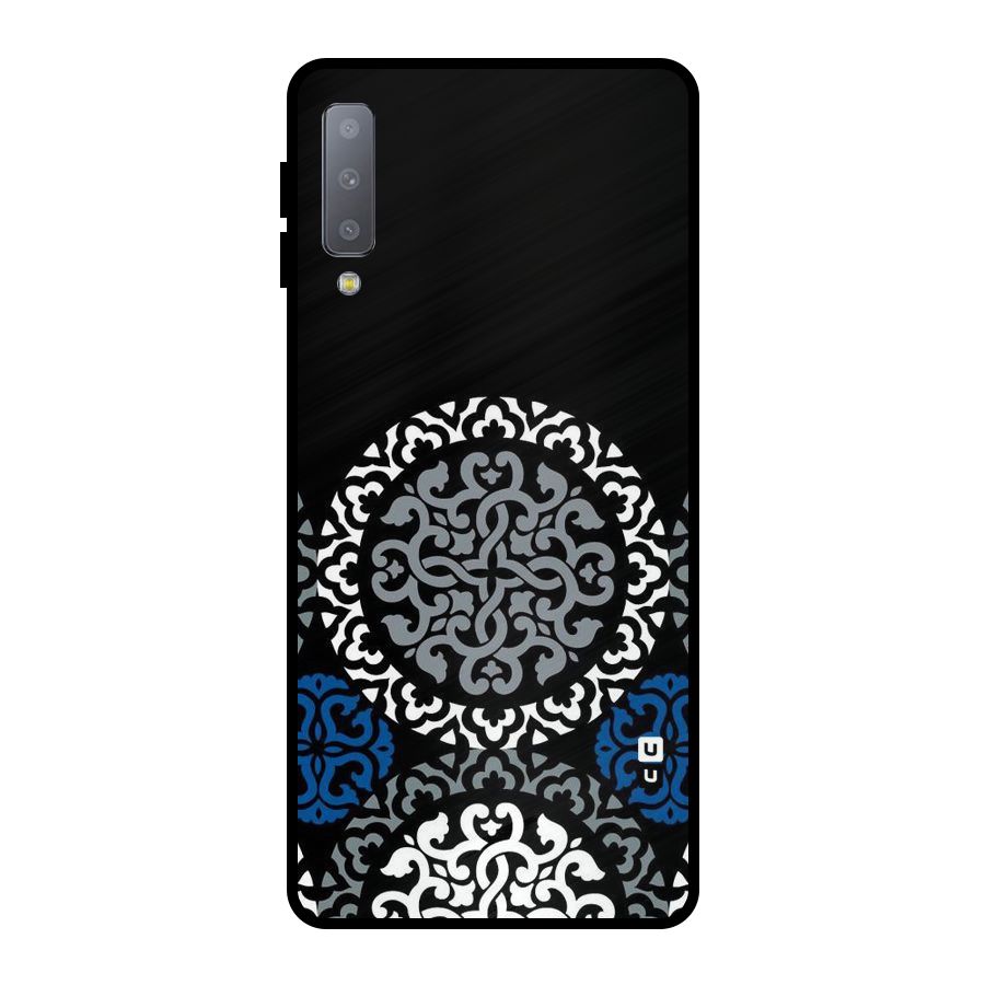 Mandala Circle Pattern Metal Back Case for Galaxy A7 (2018)