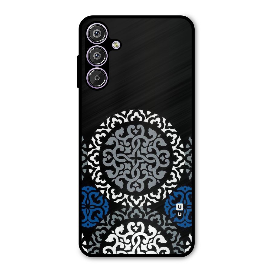 Mandala Circle Pattern Metal Back Case for Galaxy F15