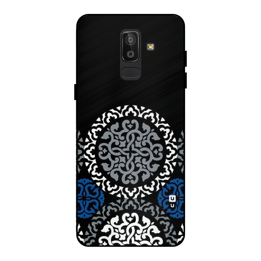 Mandala Circle Pattern Metal Back Case for Galaxy J8