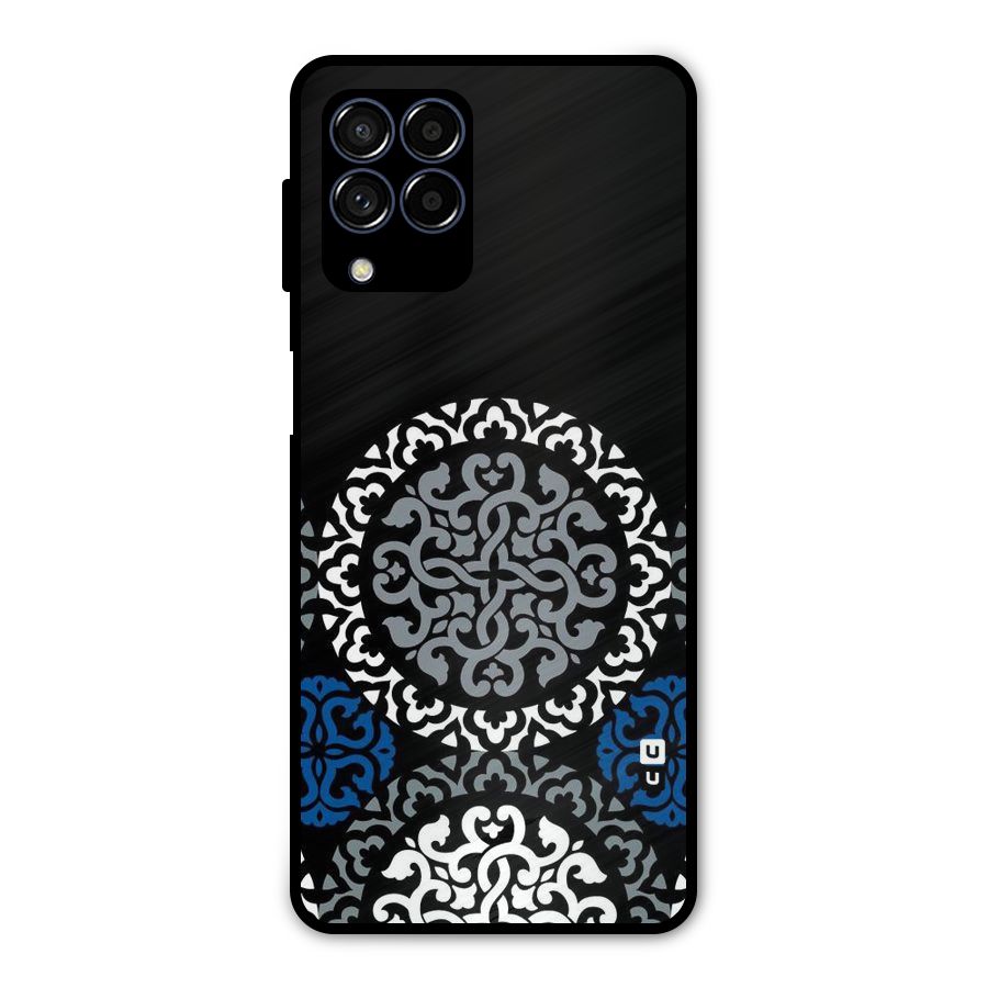 Mandala Circle Pattern Metal Back Case for Galaxy M53 5G