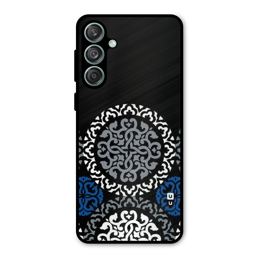 Mandala Circle Pattern Metal Back Case for Galaxy M55 5G