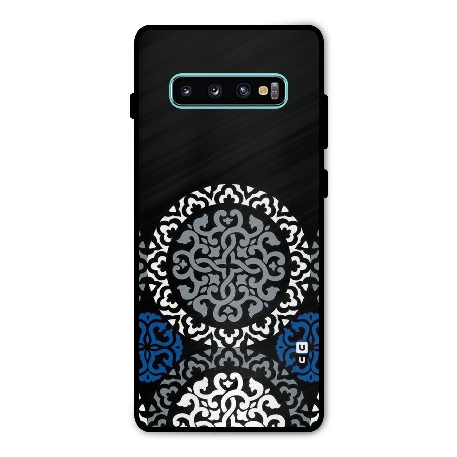 Mandala Circle Pattern Metal Back Case for Galaxy S10 Plus