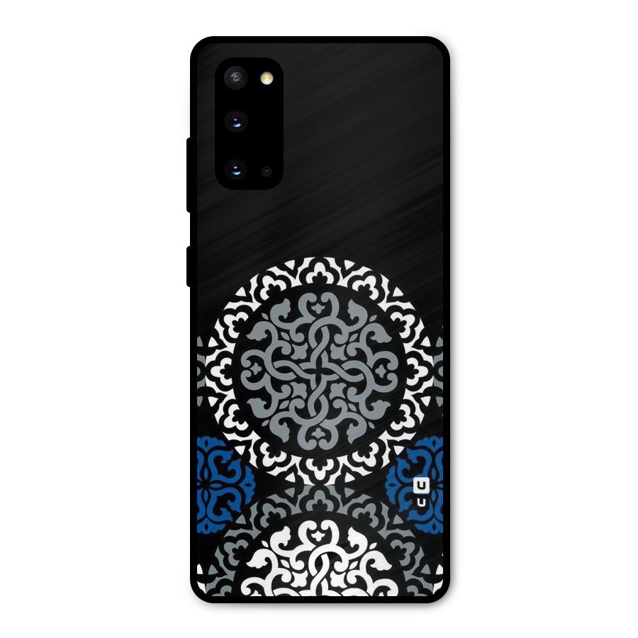Mandala Circle Pattern Metal Back Case for Galaxy S20
