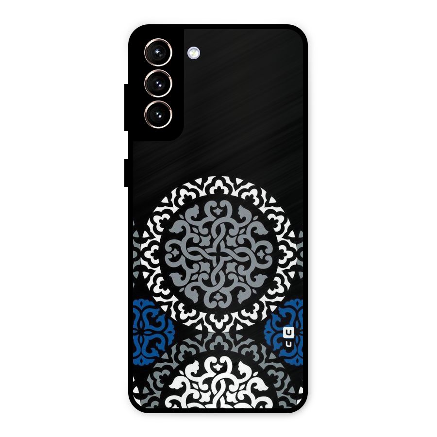 Mandala Circle Pattern Metal Back Case for Galaxy S21 Plus