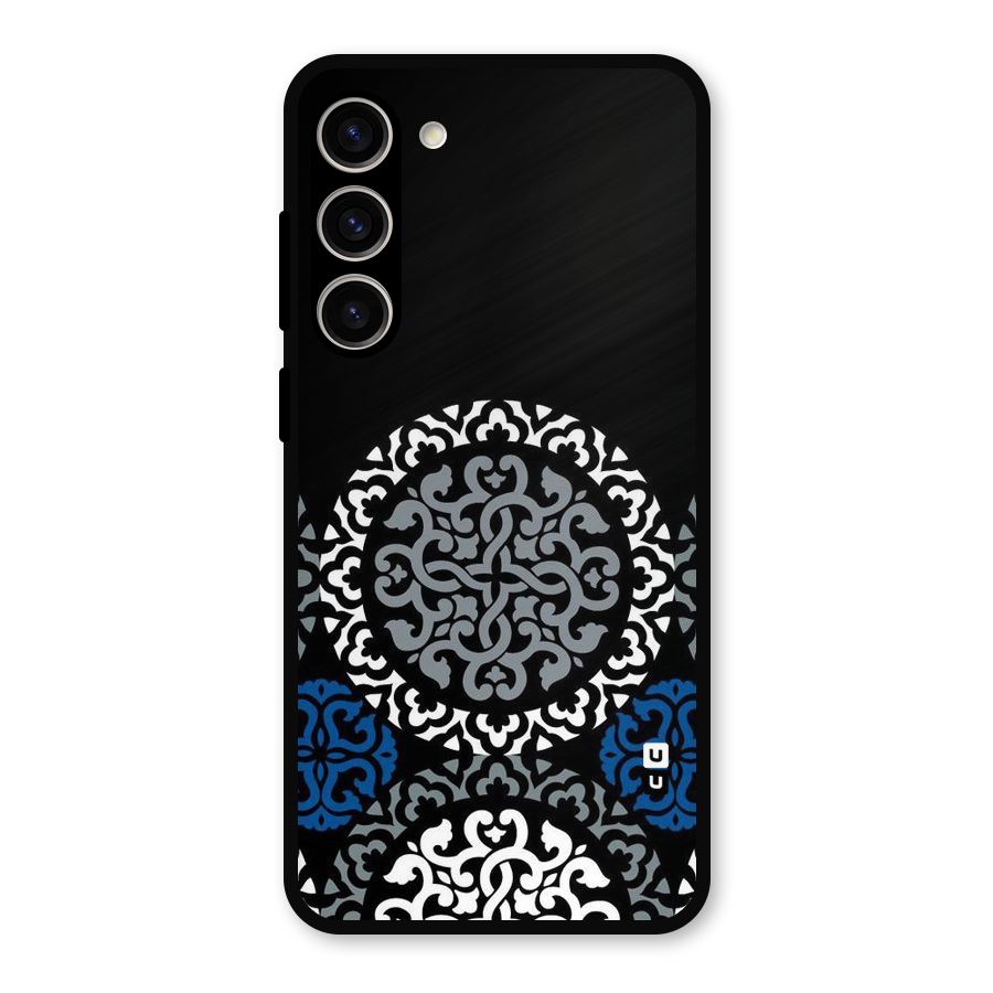 Mandala Circle Pattern Metal Back Case for Galaxy S23 Plus