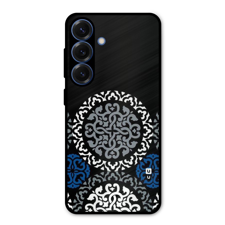 Mandala Circle Pattern Metal Back Case for Galaxy S25