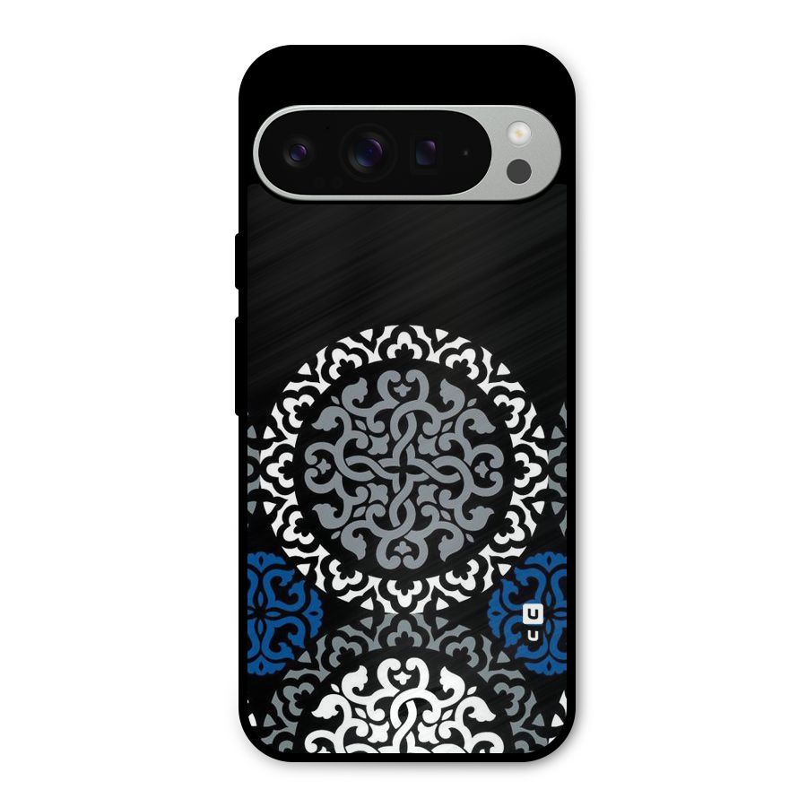 Mandala Circle Pattern Metal Back Case for Google Pixel 9 Pro XL