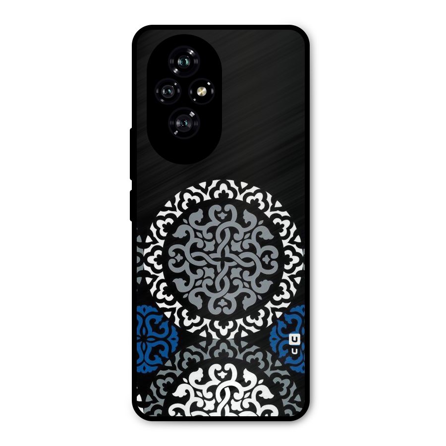 Mandala Circle Pattern Metal Back Case for Honor 200