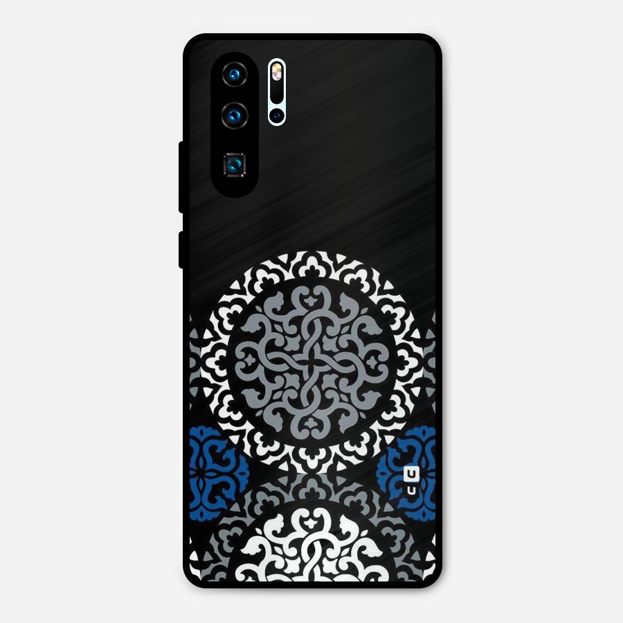 Mandala Circle Pattern Metal Back Case for Huawei P30 Pro