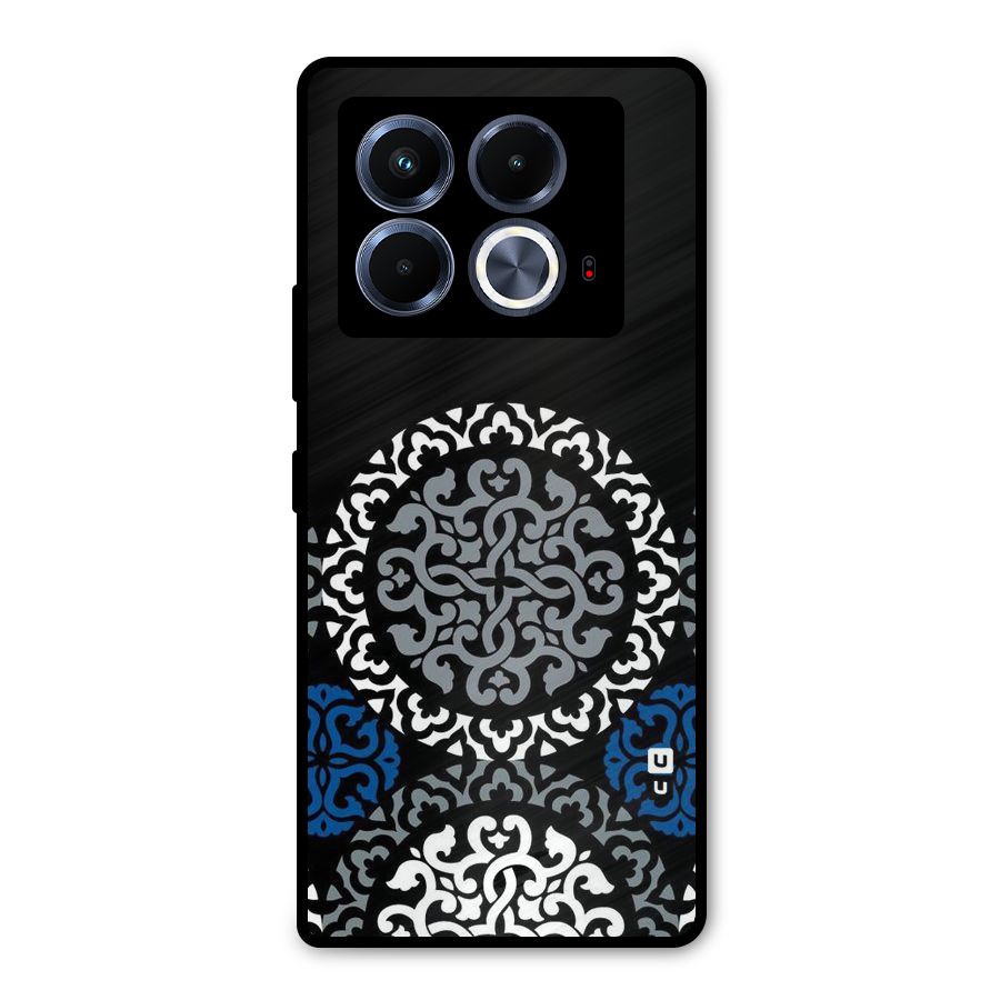 Mandala Circle Pattern Metal Back Case for Infinix Note 40 5G