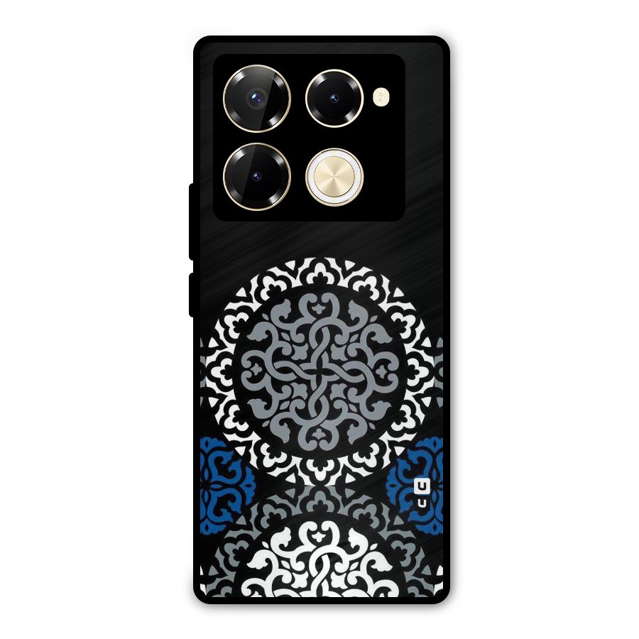 Mandala Circle Pattern Metal Back Case for Infinix Note 40 Pro