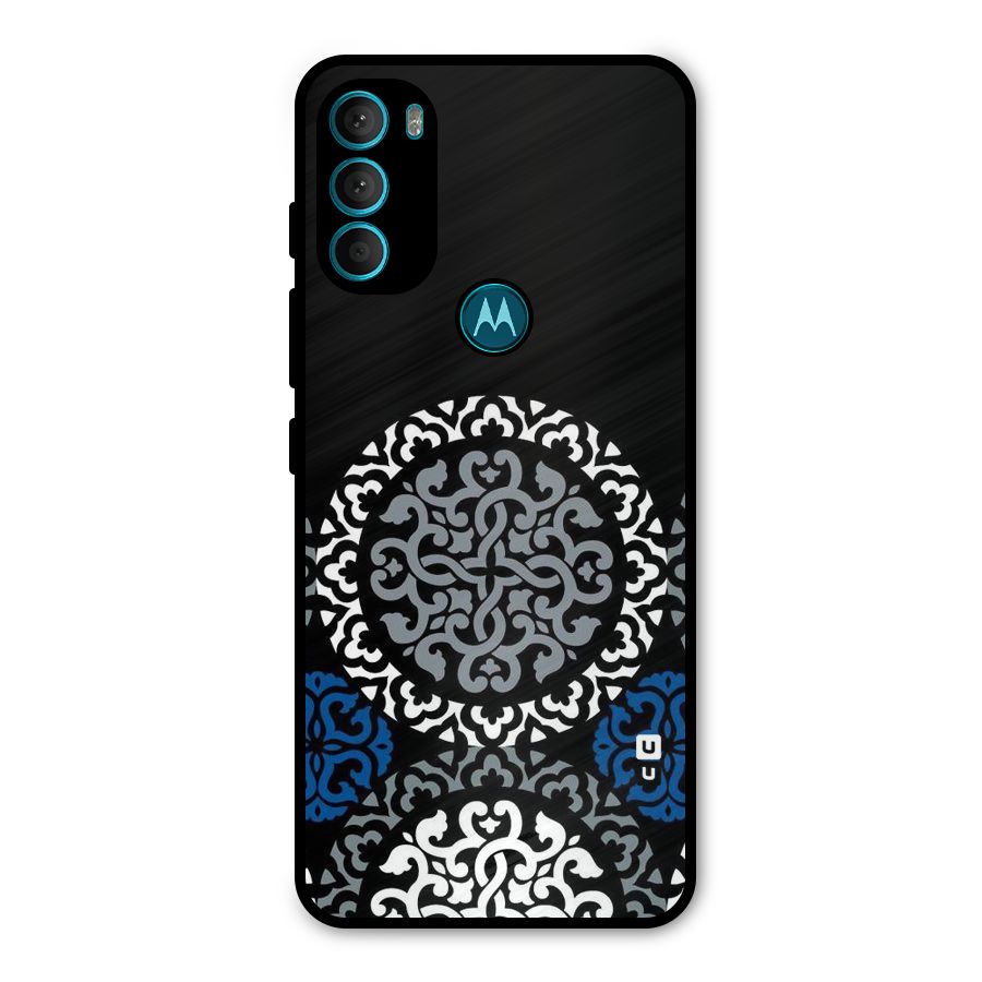 Mandala Circle Pattern Metal Back Case for Moto G71 5G