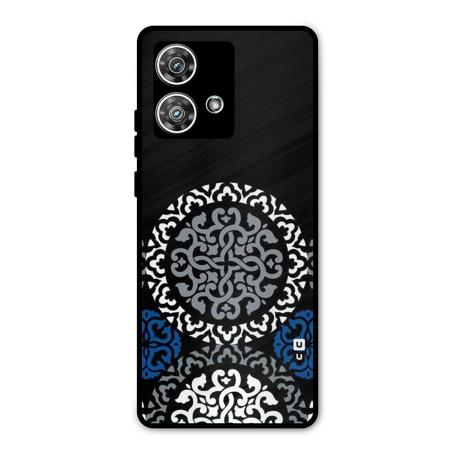 Mandala Circle Pattern Metal Back Case for Motorola Edge 40 Neo