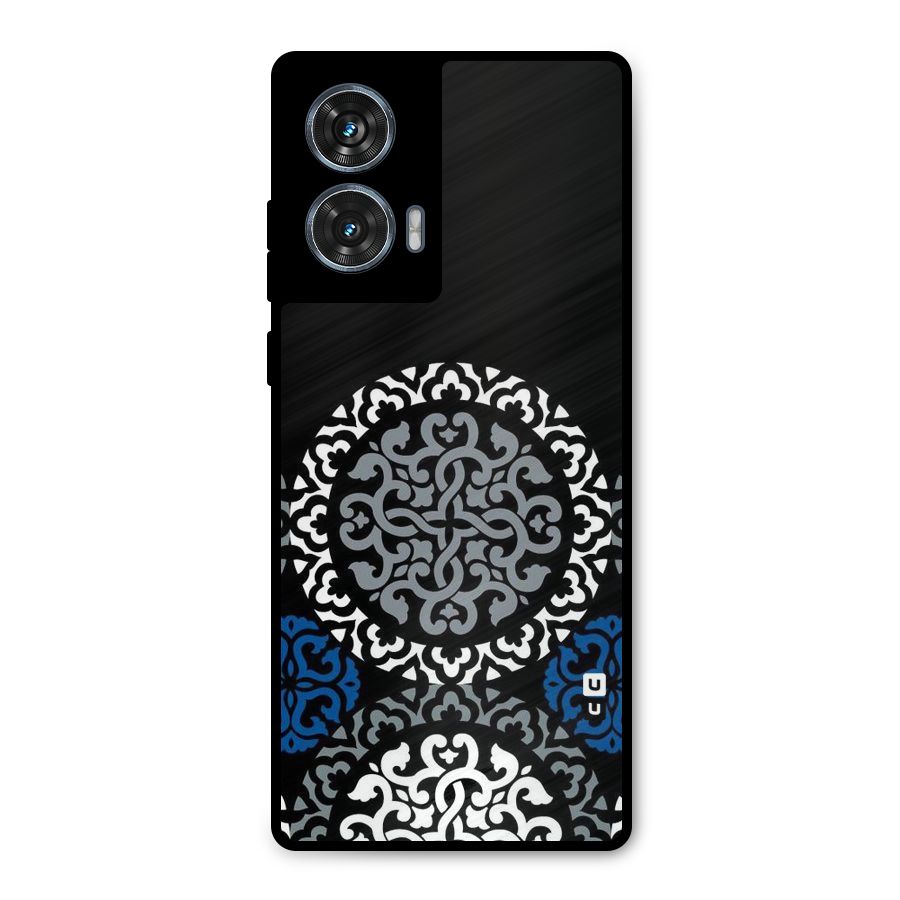Mandala Circle Pattern Metal Back Case for Motorola G96