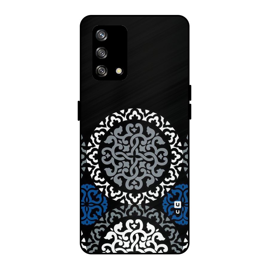 Mandala Circle Pattern Metal Back Case for Oppo F19