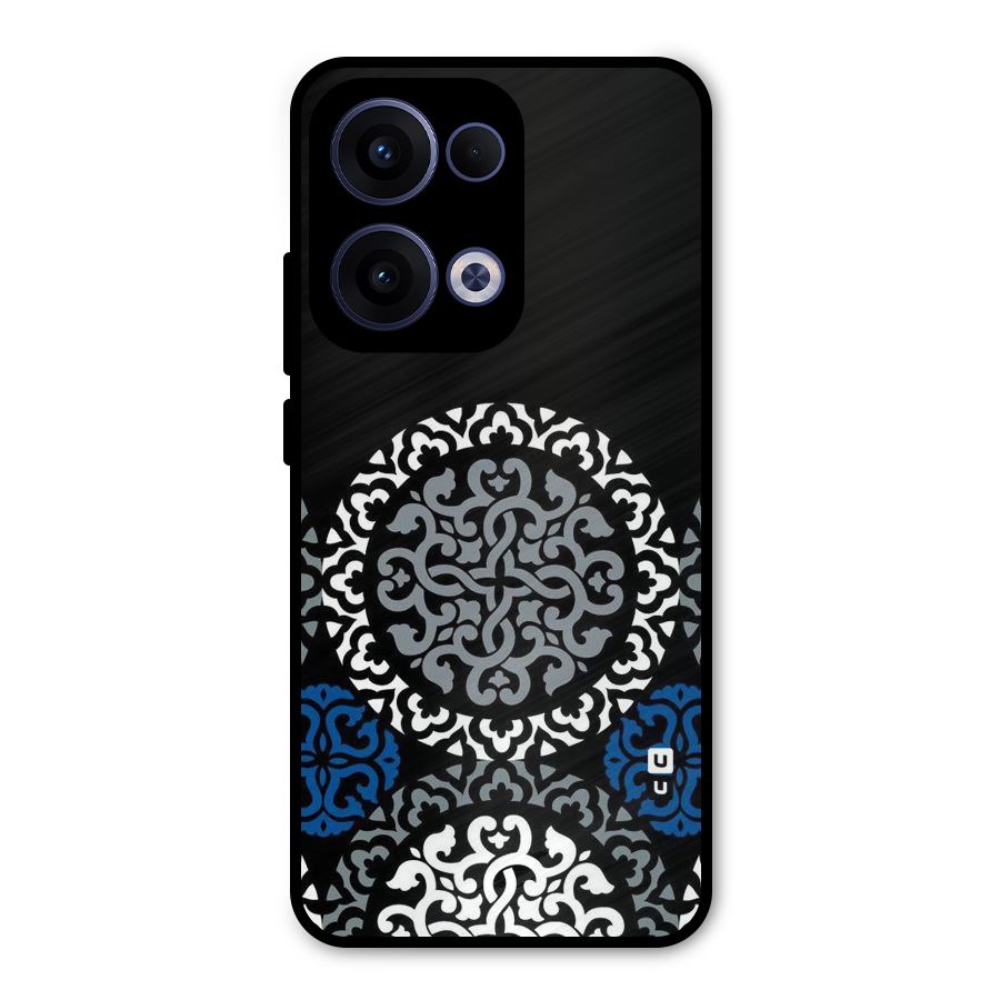 Mandala Circle Pattern Metal Back Case for Oppo Reno13