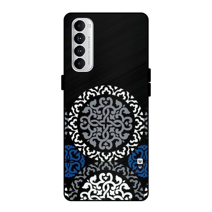 Mandala Circle Pattern Metal Back Case for Oppo Reno4 Pro