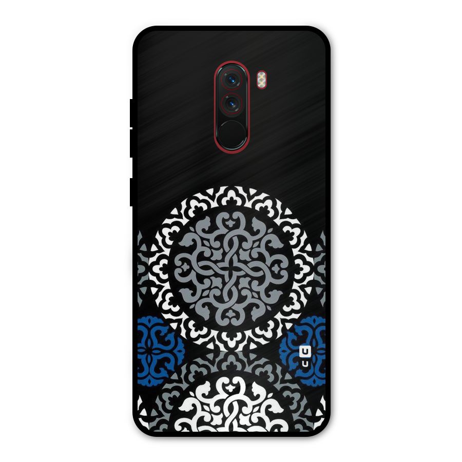 Mandala Circle Pattern Metal Back Case for Poco F1