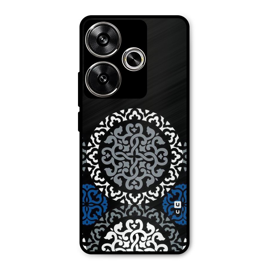 Mandala Circle Pattern Metal Back Case for Poco F6