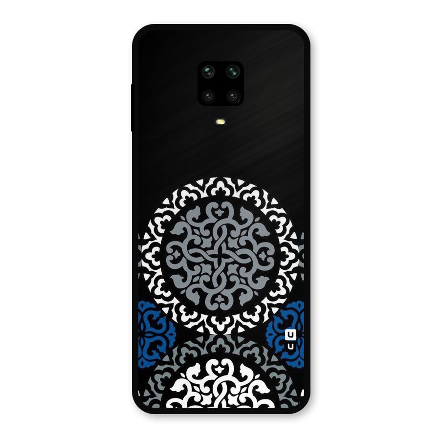 Mandala Circle Pattern Metal Back Case for Poco M2