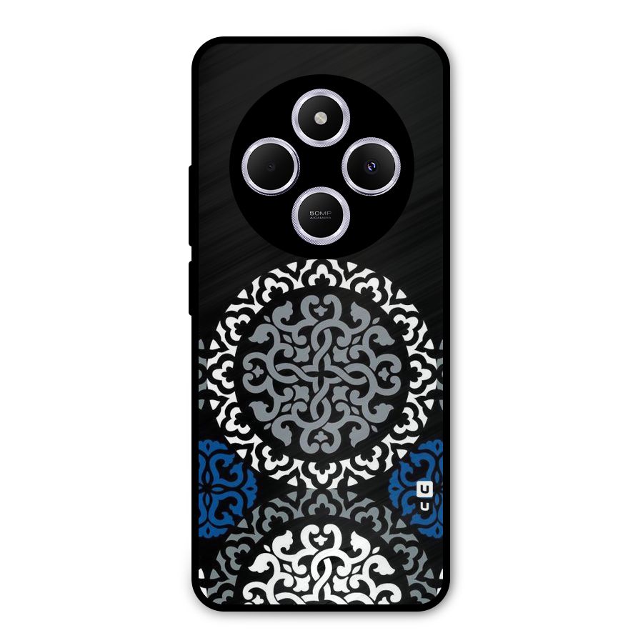 Mandala Circle Pattern Metal Back Case for Poco M7
