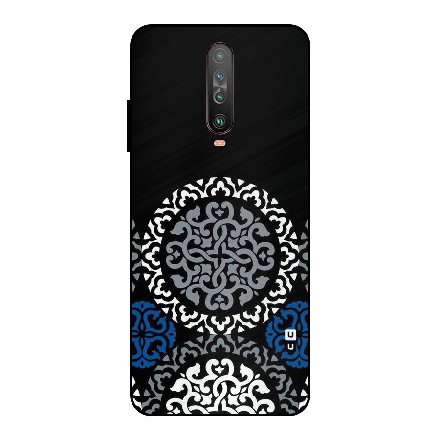 Mandala Circle Pattern Metal Back Case for Poco X2