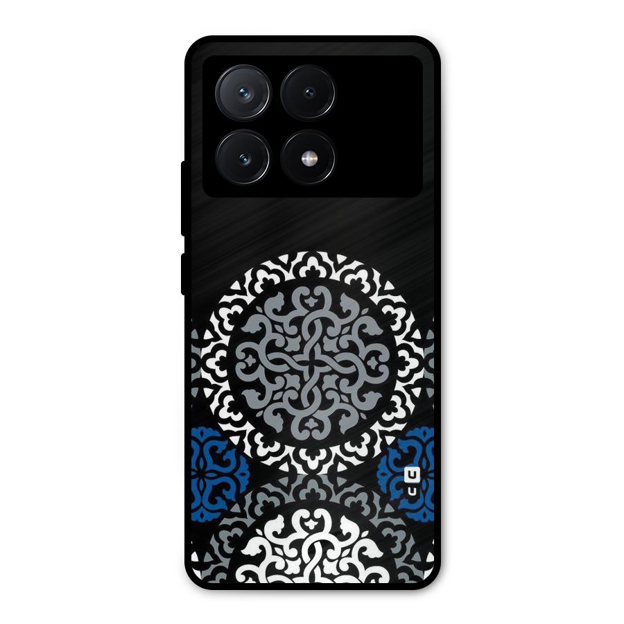 Mandala Circle Pattern Metal Back Case for Poco X6 Pro