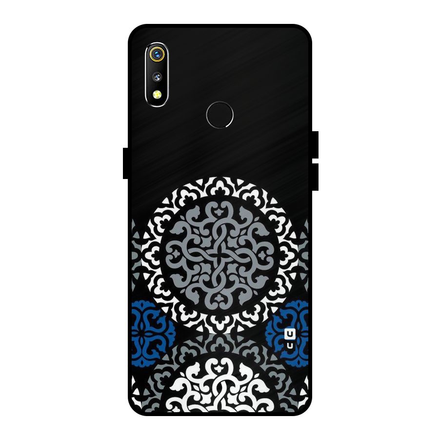 Mandala Circle Pattern Metal Back Case for Realme 3i
