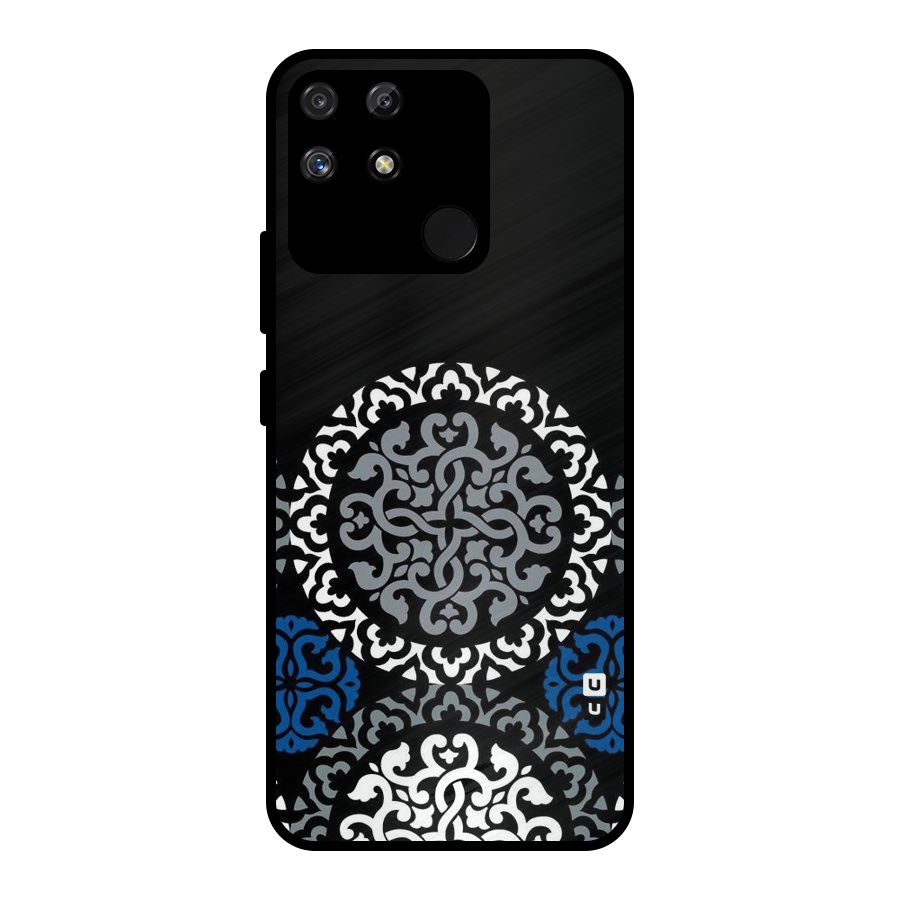 Mandala Circle Pattern Metal Back Case for Realme Narzo 50A