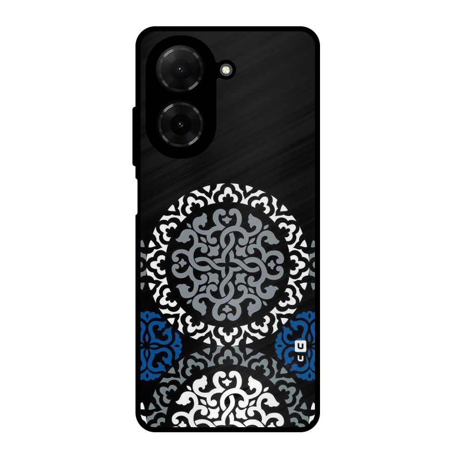 Mandala Circle Pattern Metal Back Case for Redmi A5 4G