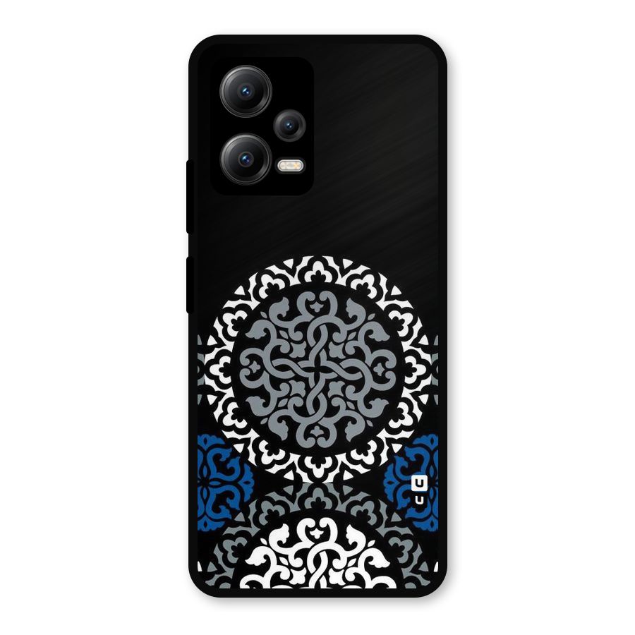 Mandala Circle Pattern Metal Back Case for Redmi Note 12 5G