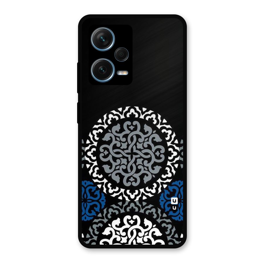 Mandala Circle Pattern Metal Back Case for Redmi Note 12 Pro Plus 5G
