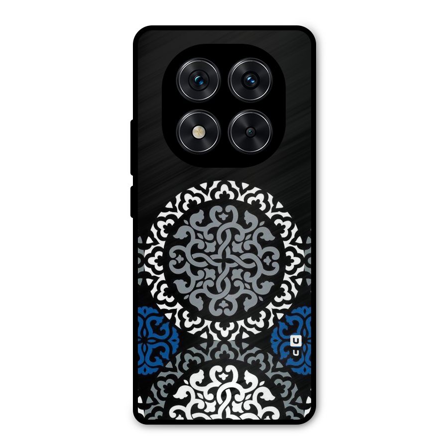 Mandala Circle Pattern Metal Back Case for Redmi Note 14 Pro 5G