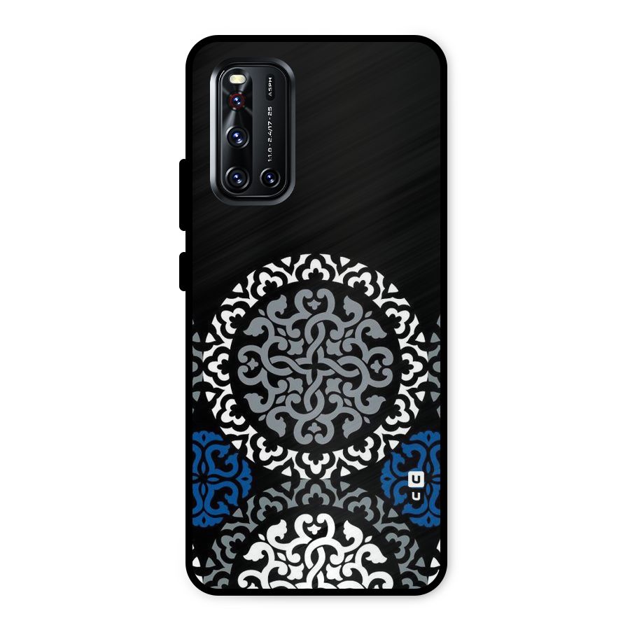 Mandala Circle Pattern Metal Back Case for Vivo V19