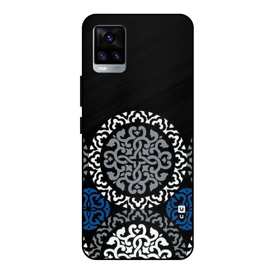 Mandala Circle Pattern Metal Back Case for Vivo V20