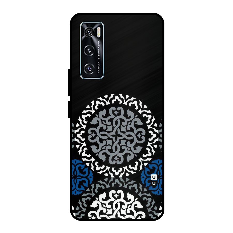 Mandala Circle Pattern Metal Back Case for Vivo V20 SE