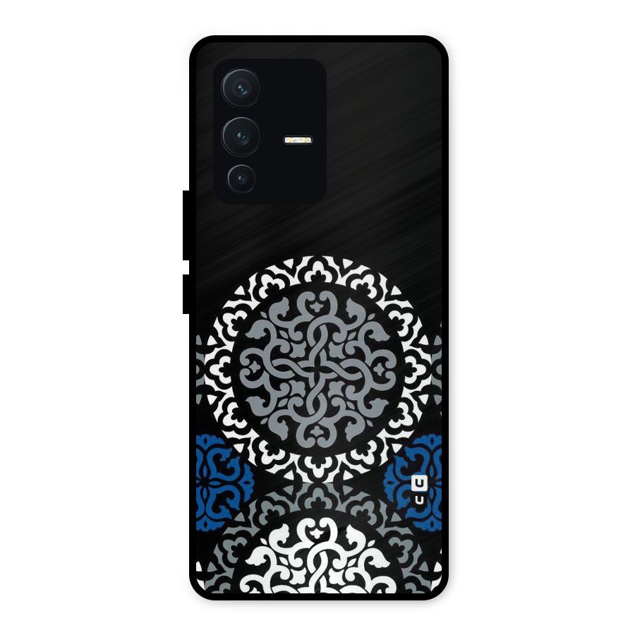 Mandala Circle Pattern Metal Back Case for Vivo V23 5G