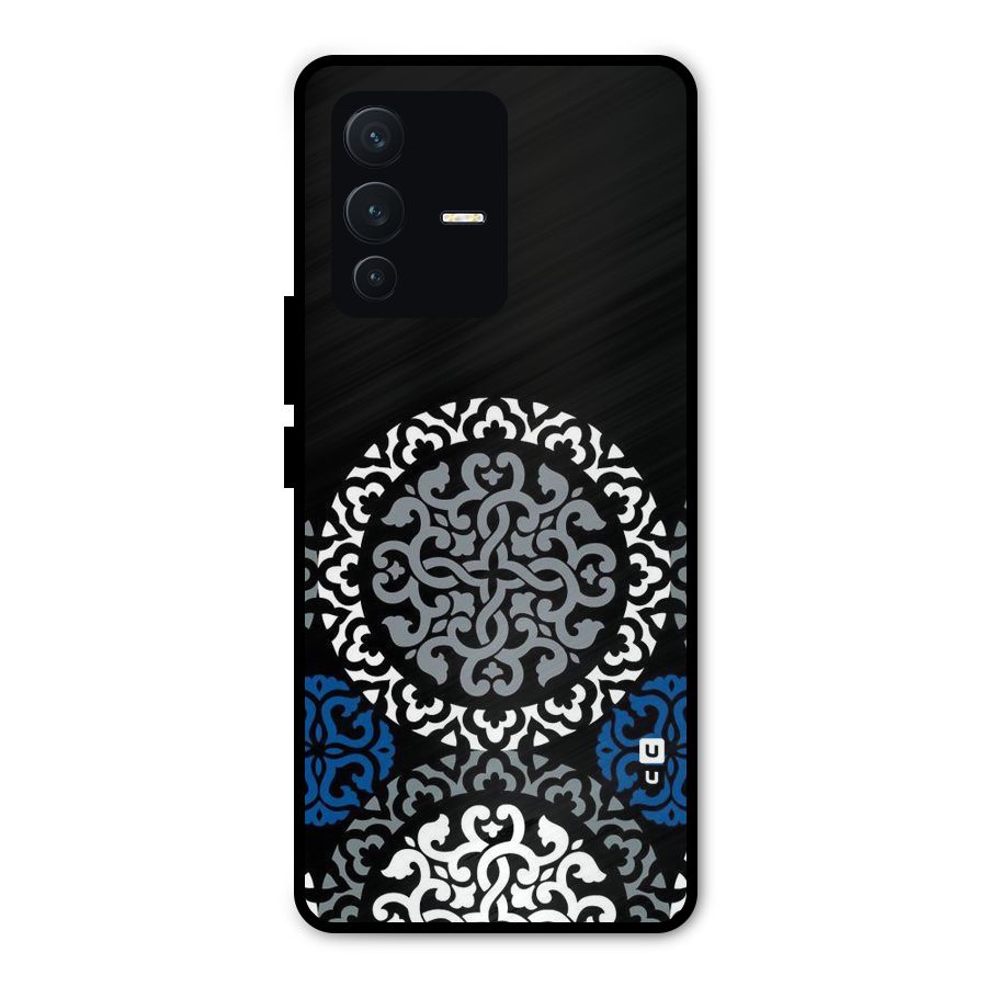 Mandala Circle Pattern Metal Back Case for Vivo V23 Pro