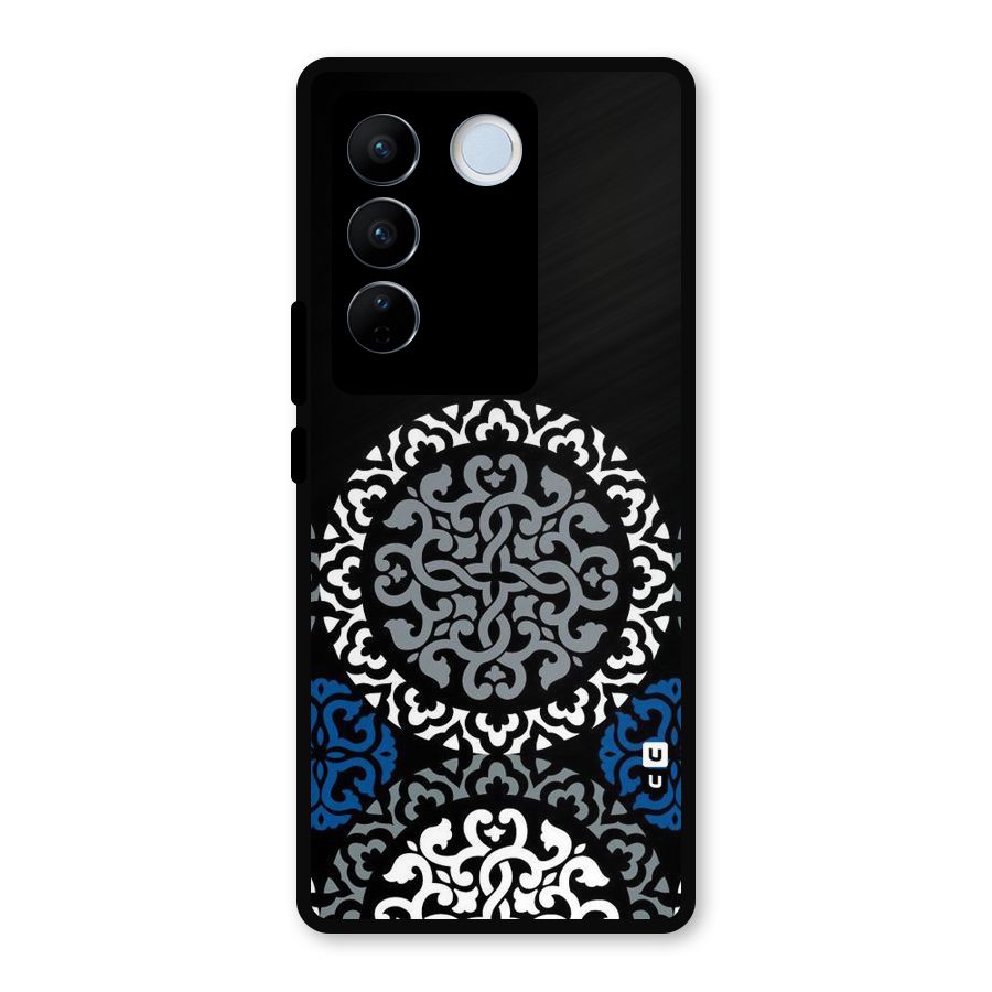 Mandala Circle Pattern Metal Back Case for Vivo V27