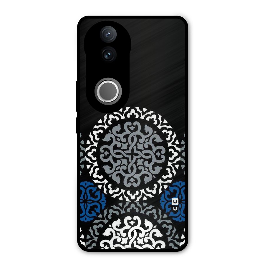 Mandala Circle Pattern Metal Back Case for Vivo V50