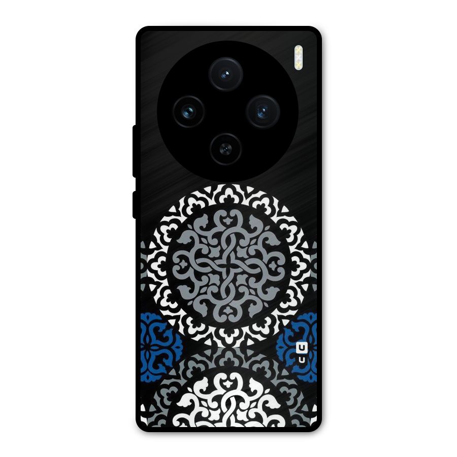 Mandala Circle Pattern Metal Back Case for Vivo X100