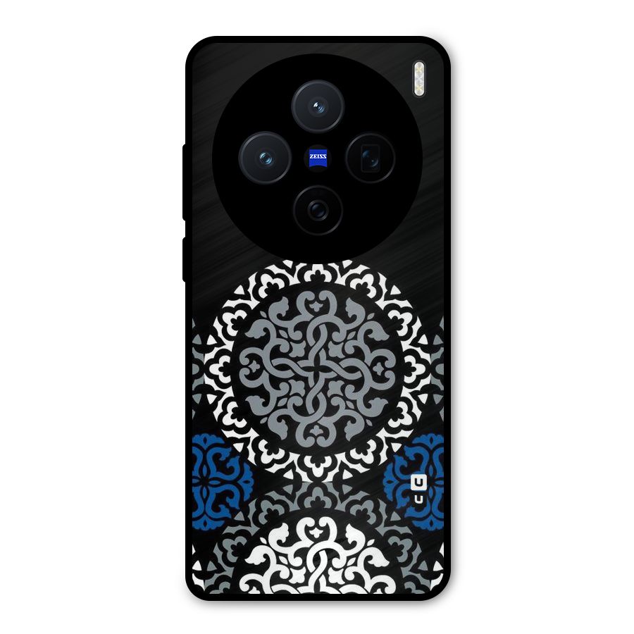 Mandala Circle Pattern Metal Back Case for Vivo X200