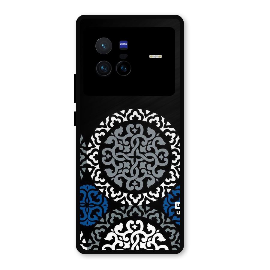Mandala Circle Pattern Metal Back Case for Vivo X80
